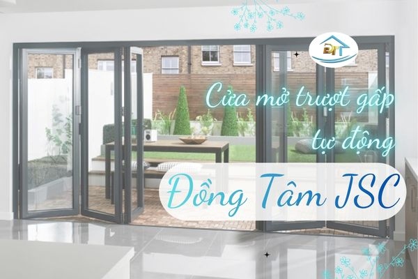 Cửa mở trượt gấp khúc tự động hiện đại cho công trình