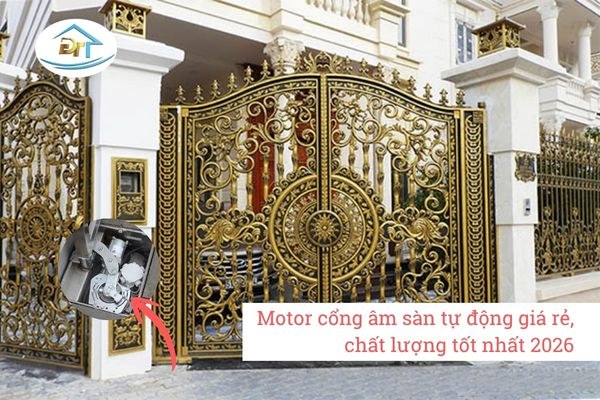Hệ thống motor cổng &acirc;m s&agrave;n tự động lắp đặt thực tế tại c&ocirc;ng tr&igrave;nh hiện đại