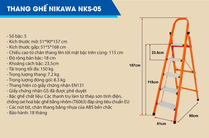 THANG GHẾ NIKAWA NKS-05