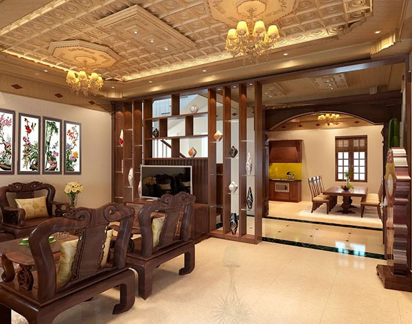 Trần nh&agrave; gỗ tự nhi&ecirc;n mang lại vẻ đẹp sang trọng, ấm c&uacute;ng v&agrave; đẳng cấp cho kh&ocirc;ng gian