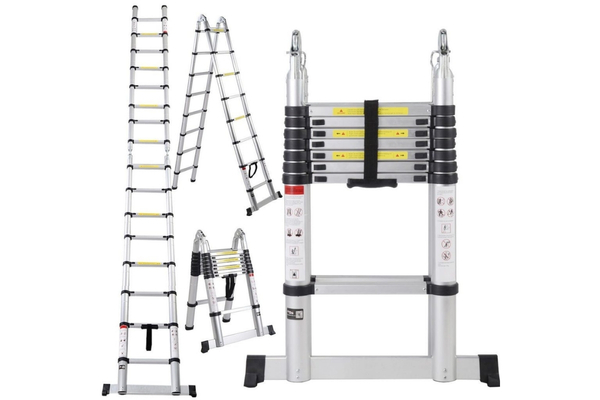 Thang nh&ocirc;m r&uacute;t đ&ocirc;i Nikita AI 80 tải trọng 150kg, thu gọn chỉ khoảng 1.1m