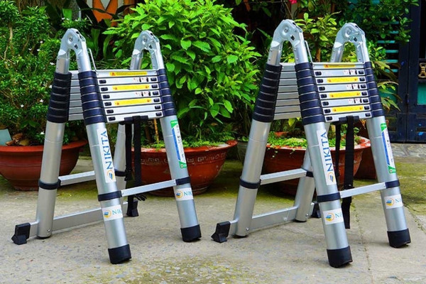 Thang nh&ocirc;m r&uacute;t đ&ocirc;i Nikita AI72 với nh&ocirc;m hệ 6063 chuẩn Nhật Bản, thu gọn chỉ 1.06m