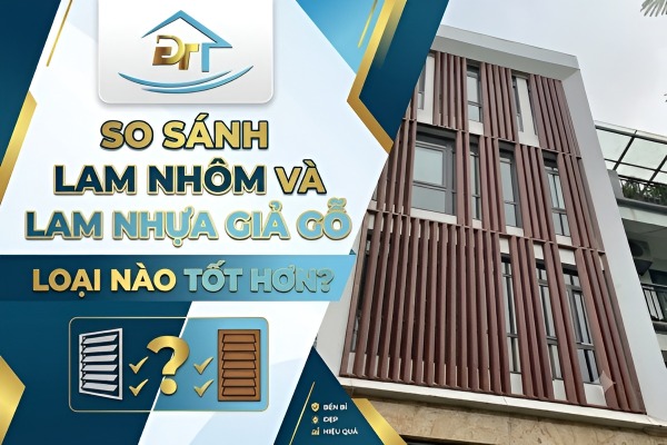 Sự kh&aacute;c biệt về diện mạo kiến tr&uacute;c giữa hệ lam hợp kim hiện đại v&agrave; lam gỗ nhựa sang trọng, ấm c&uacute;ng