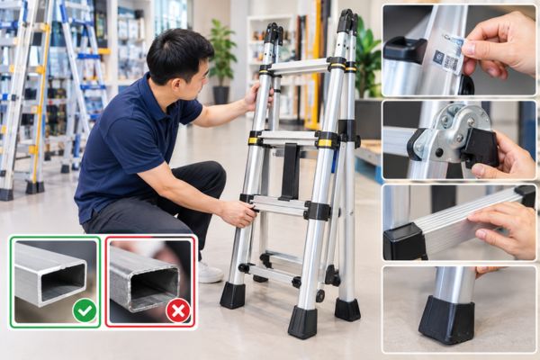 C&aacute;ch ph&acirc;n biệt thang nh&ocirc;m thật v&agrave; giả đơn giản v&agrave; nhanh ch&oacute;ng