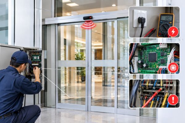 Nguồn điện chập chờn hay hệ thống điều khiển c&oacute; vấn đề khiến cửa trượt bị lỗi